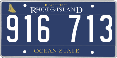 RI license plate 916713