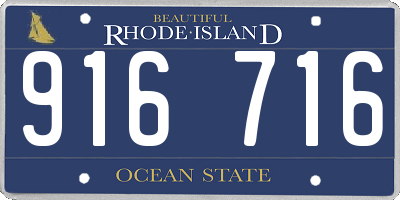 RI license plate 916716