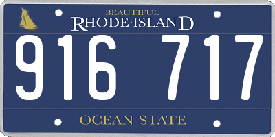 RI license plate 916717