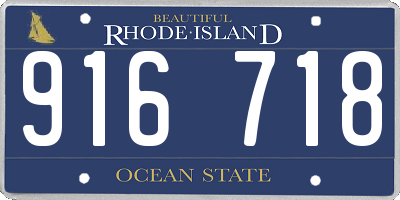 RI license plate 916718
