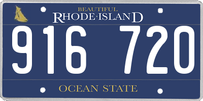 RI license plate 916720