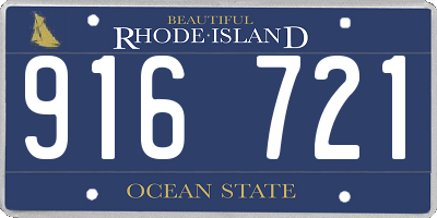 RI license plate 916721
