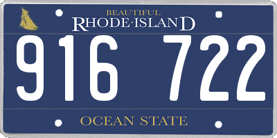 RI license plate 916722