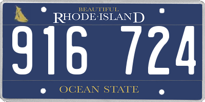 RI license plate 916724