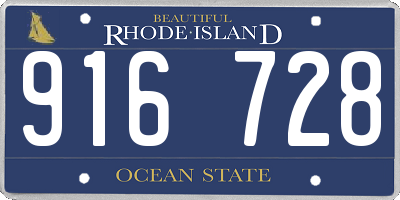 RI license plate 916728