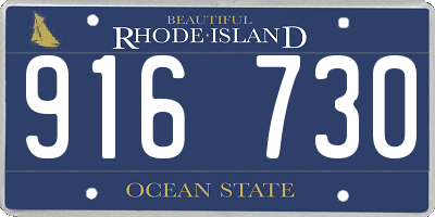 RI license plate 916730