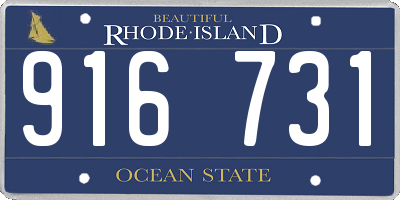 RI license plate 916731