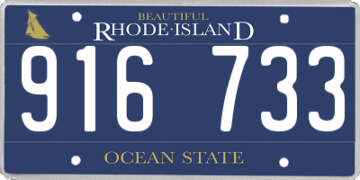 RI license plate 916733