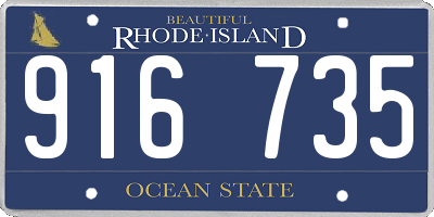 RI license plate 916735