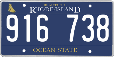 RI license plate 916738