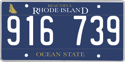 RI license plate 916739