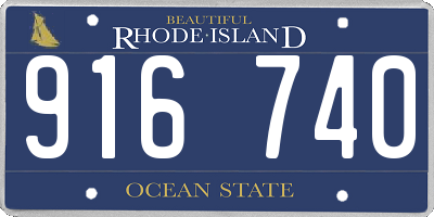 RI license plate 916740