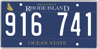 RI license plate 916741