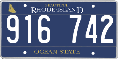 RI license plate 916742