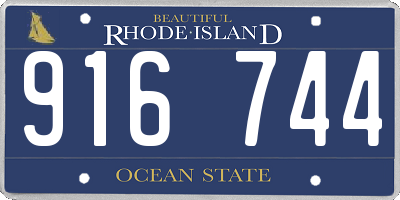 RI license plate 916744