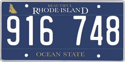 RI license plate 916748