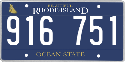 RI license plate 916751