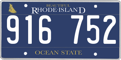 RI license plate 916752