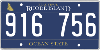 RI license plate 916756