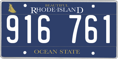 RI license plate 916761