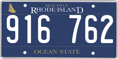 RI license plate 916762