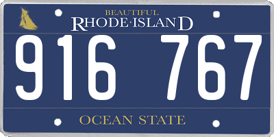 RI license plate 916767