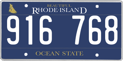 RI license plate 916768