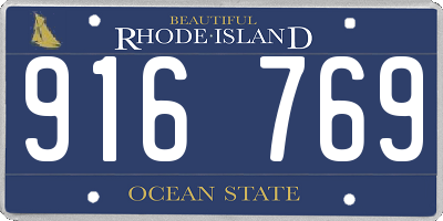 RI license plate 916769