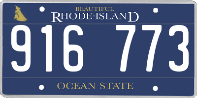 RI license plate 916773