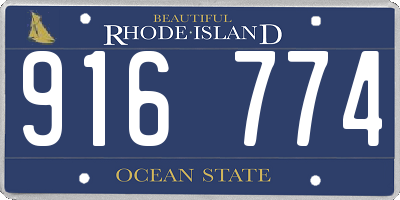 RI license plate 916774