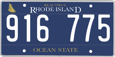RI license plate 916775