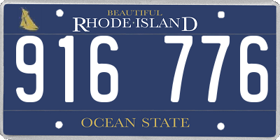 RI license plate 916776