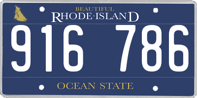 RI license plate 916786