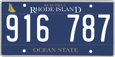 RI license plate 916787
