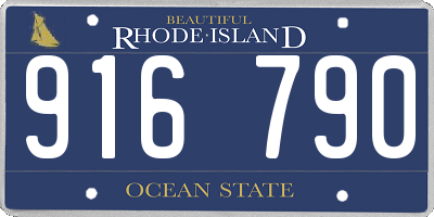 RI license plate 916790