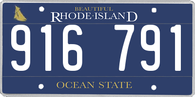 RI license plate 916791