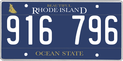 RI license plate 916796