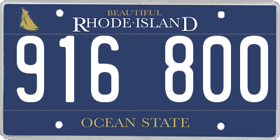 RI license plate 916800