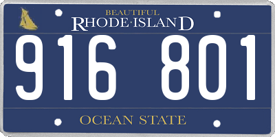 RI license plate 916801