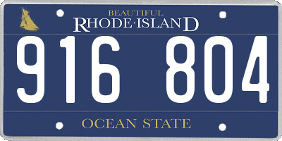 RI license plate 916804