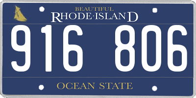 RI license plate 916806