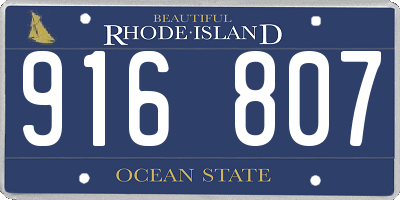 RI license plate 916807