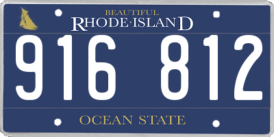 RI license plate 916812