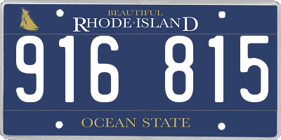 RI license plate 916815