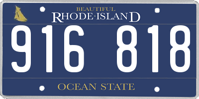 RI license plate 916818