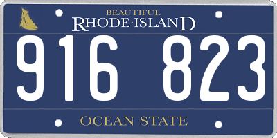 RI license plate 916823