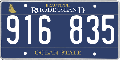 RI license plate 916835