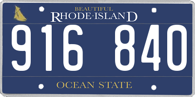 RI license plate 916840