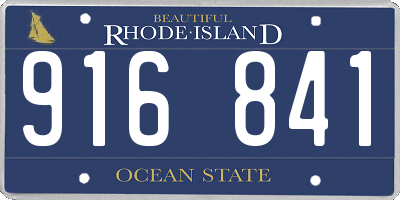 RI license plate 916841