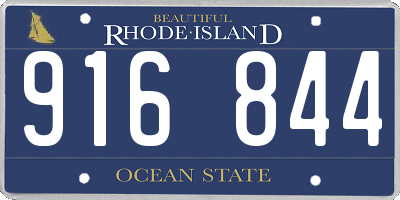 RI license plate 916844